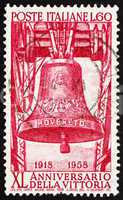 Postage stamp Italy 1958 War Memorial Bell of Rovereto
