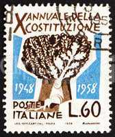 Postage stamp Italy 1958 Tree of Freedom