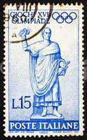 Postage stamp Italy 1960 Statue of Roman Consul on Way to the Ga