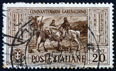 Postage stamp Italy 1932 Garibaldi meeting King Victor Emmanuel