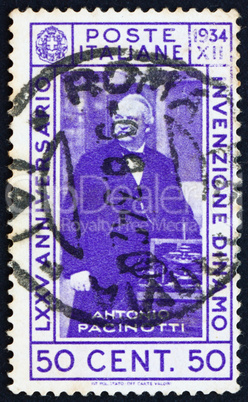 Postage stamp Italy 1934 Antonio Pacinotti, Inventor of the Dyna