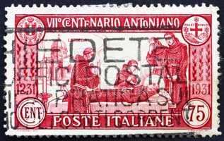 Postage stamp Italy 1931 St. Anthony?s Death