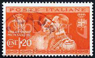 Postage stamp Italy 1930 Prince Humbert and Princess Marie Jose