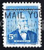 Postage stamp Canada 1954 Sir Mackenzie Bowell, Politician