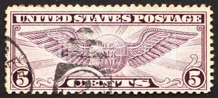 Postage stamp USA 1930 Winged Globe