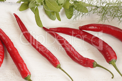 Red hot chilies