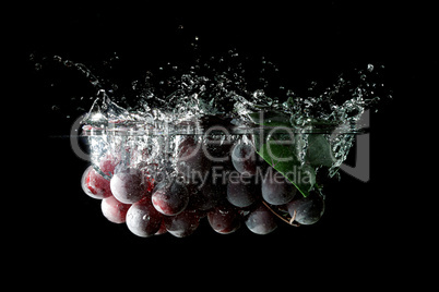 Splashing grapes