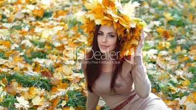 Attractive Woman Enjoying Autumn