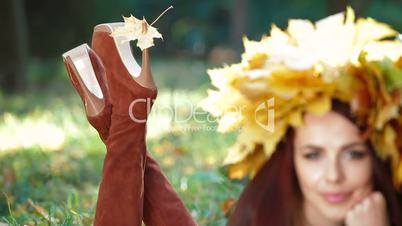 Autumn Leaf On High Heel