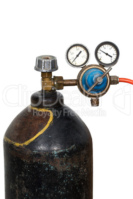 Gas pressure regulator with manometer (isolated)