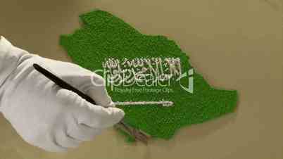 Saudi Arabia map - artist