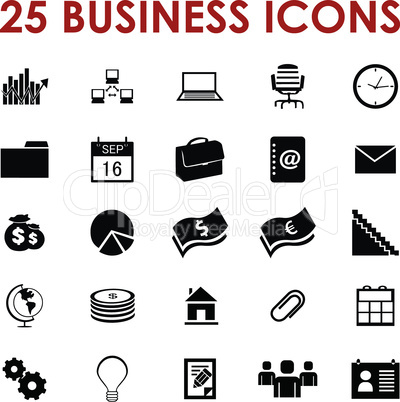 Business office icons vector