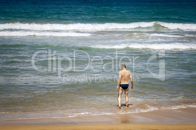 man at the beach