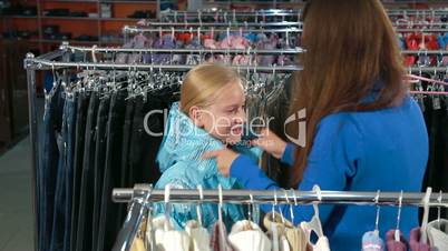 Mother and Daughter Clothes Shopping