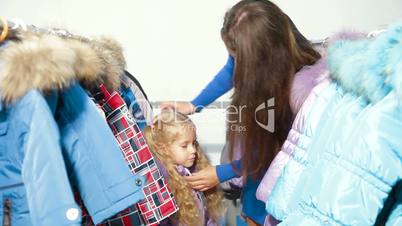 Shopping For Winter Clothes In Clothing Store