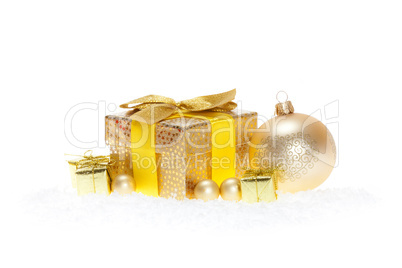 Goldener Weihnachtshintergrund - Golden Christmas background