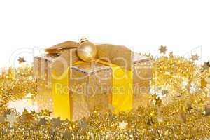 Goldener Weihnachtshintergrund - Golden Christmas background