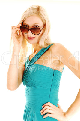 Lady with sunglasses.