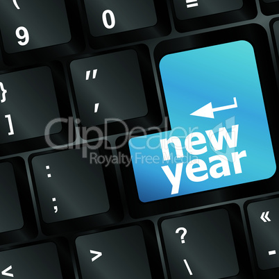 Computer Keyboard with Happy New Year 2013 Key