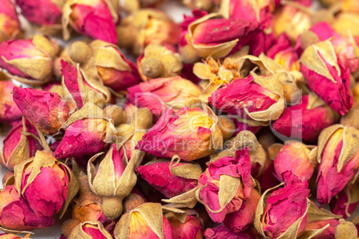 Background of Heap Dried Rosebuds