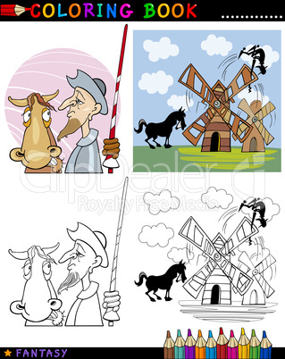Don Quixote for coloring