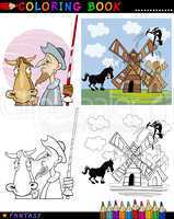 Don Quixote for coloring