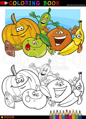 fruits and vegetables for coloring