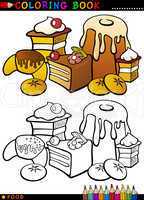 cakes and cookies for coloring
