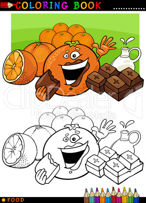 oranges and chocolate for coloring