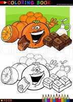 oranges and chocolate for coloring
