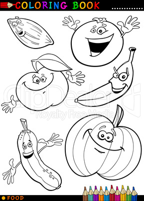 fruits and vegetables for coloring