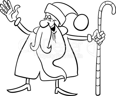 santa claus cartoon for coloring