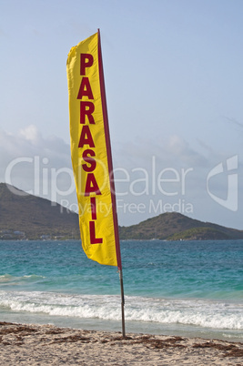Parasail beach flag.