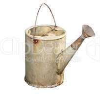 Old galvanized watering can