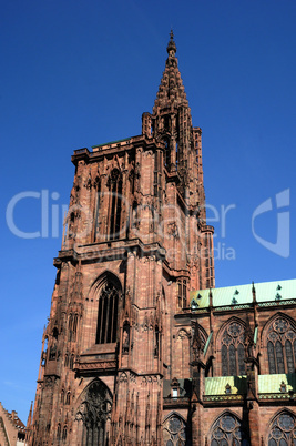 France, the cathedral of Strasbourg in Alsace