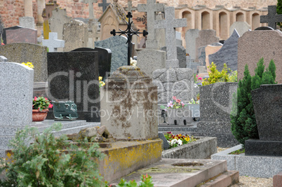 France, the cemetery of Obernai in Alsace