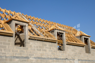 roof structure of an house in Ile de France