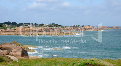 Brittany, granite rocks in Tregastel