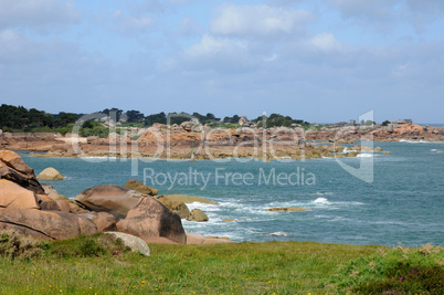 Brittany, granite rocks in Tregastel