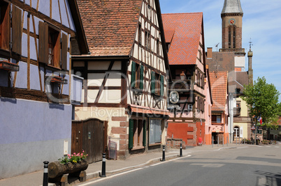 Alsace, the village of Kintzheim in Bas Rhin