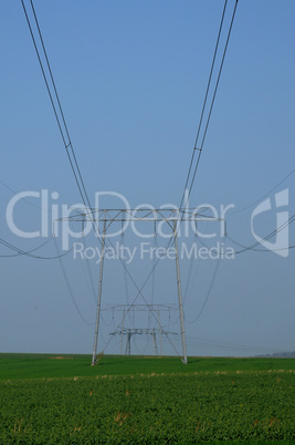 France, an electric line in Val d Oise