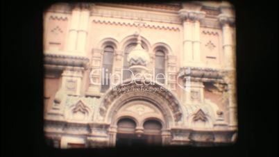 Vintage 8mm. Orthodox church in Italy