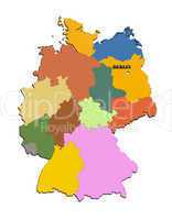 The map of Germany