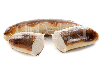 baked white sausages