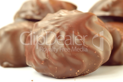 Marshmallows in chocolate glaze