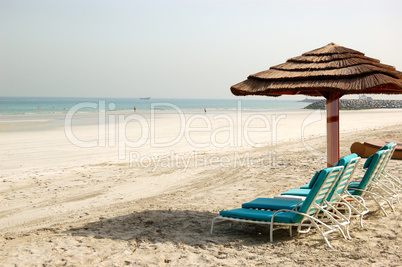Beach of the luxury hotel, Ajman, UAE