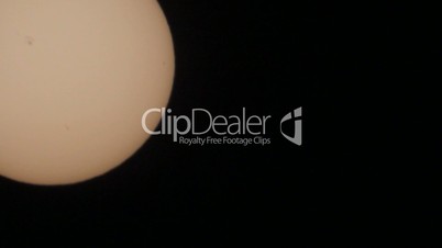 sun disk in telescope