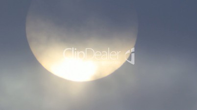 Sun disk in clouds