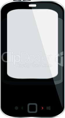 vector black smartphone isolated on white background