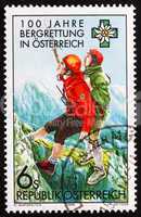 Postage stamp Austria 1996 Austrian Mountain Rescue Service